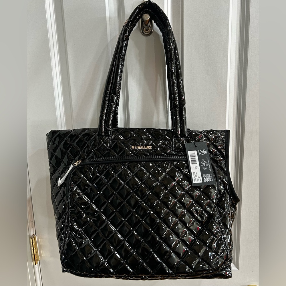 MZ Wallace Dog Pet Carrier in Quilted Black Lacquer BNWT